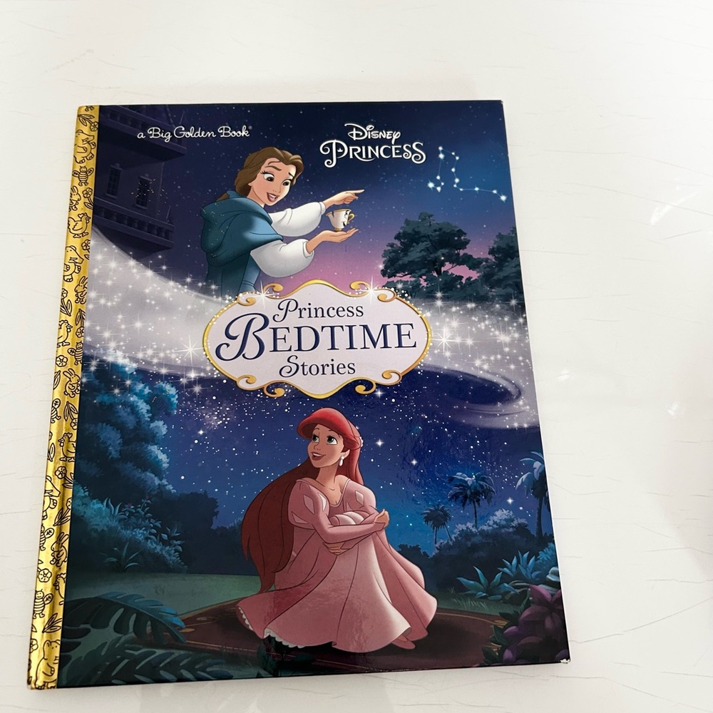 Disney Princess Bedtime Stories Kids Book A Big Golden Book Hardcover